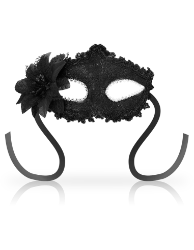 Ohmama - Masks Antizaz Estilo Veneciano Flor Lateral -  Negra