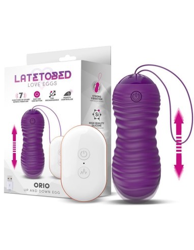 Orio Huevo Vibrador Y Movimiento Telescópico Up And Down Control Remoto Púrpura