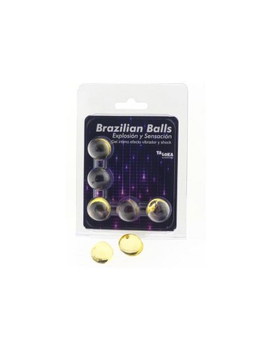 Taloka - Brazilian Balls Gel Excitante Efecto Vibración Y Shock 5 Bolas