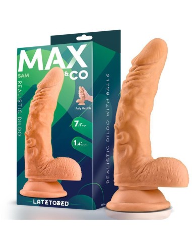 Dildo Realista Con Testículos 7.1 Sam  Natural