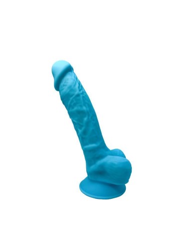 Silexd - Modelo 1 Pene Realistico Silicona Premium Silexpan Azul 17.5 Cm