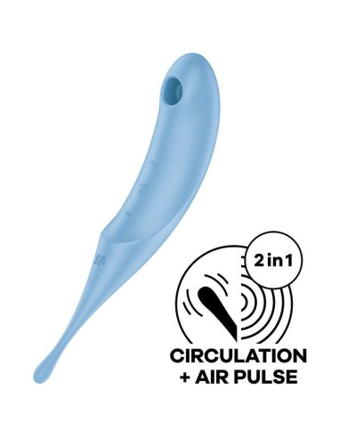 Satisfyer - Twirling Pro Estimulador Y Vibrador Azul