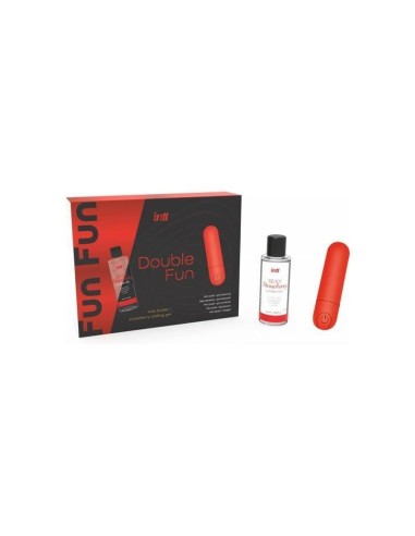 Intt Releases - Double Fun Kit Con Bala Vibradora Y Gel De Masaje Fresa