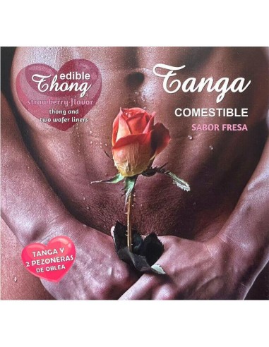 Hotflowers - Tanga+ 2 Pezones Oblea Fresa Hombre /es/pt/en/fr/it/