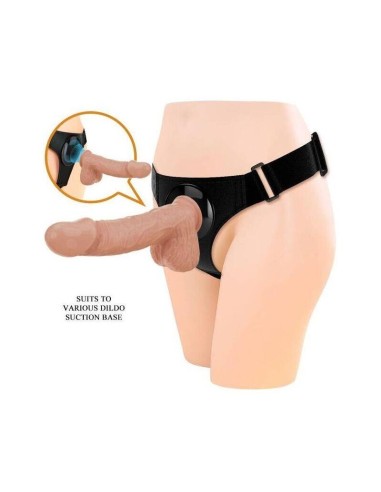 Pretty Love - Harness Briefs Arnés Universal Con Dildo Jerry 21.8 Cm Natural