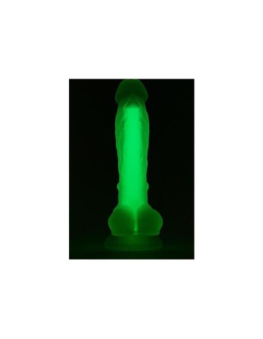 Radiant Soft Silicone - Pene Brillante Verde De 17,5cm
