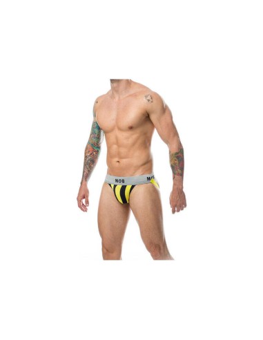 Mob Stripe Classic Jock - Tanga Amarillo Talla Xl