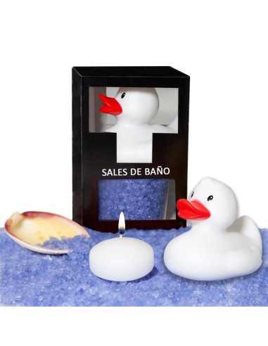 Set Sales Baño Aroma Lavanda Pato, Vela Y Concha 150gr