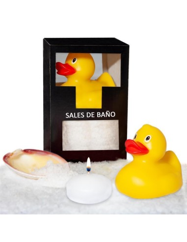 Set Sales Baño Aroma Coco Pato, Vela Y Concha 150 Gr