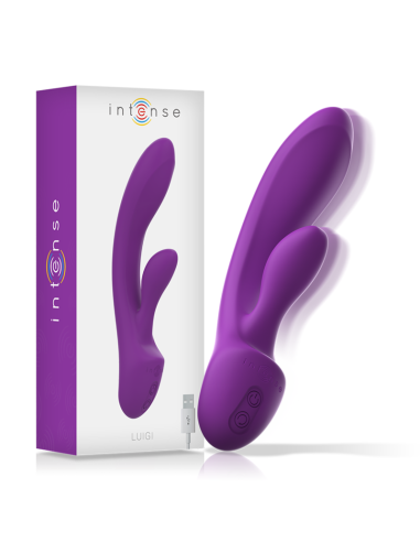 Intense - Luigi Vibrador Rabbit Silicona Liquida Morado