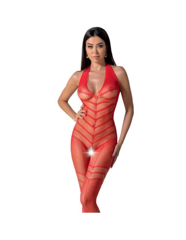 Passion - Bs100 Bodystocking Rojo Talla Unica