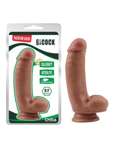 Dildo Dual Density Fashion Dude 6.9 Bronceado