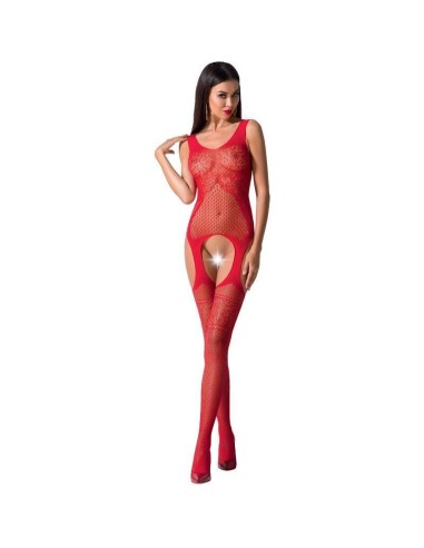 Passion - Woman Bs061 Bodystocking Rojo Talla Unica