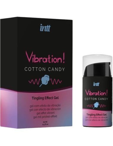 Intt - Gel Efecto Vibrador Unisex Algodon De Azucar 15 Ml