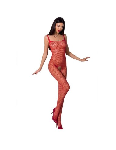 Passion - Woman Bs071 Bodystocking Rojo Talla Unica