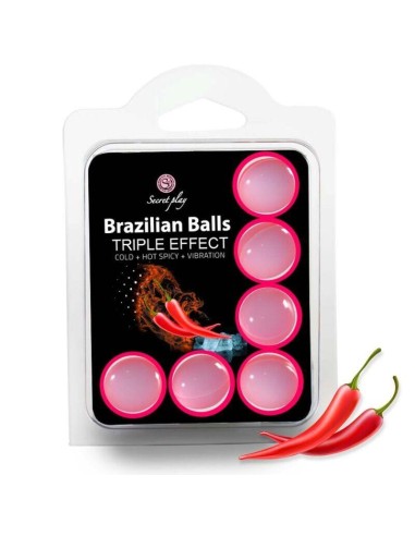 Secretplay - Set 6 Brazilian Balls Triple Efecto