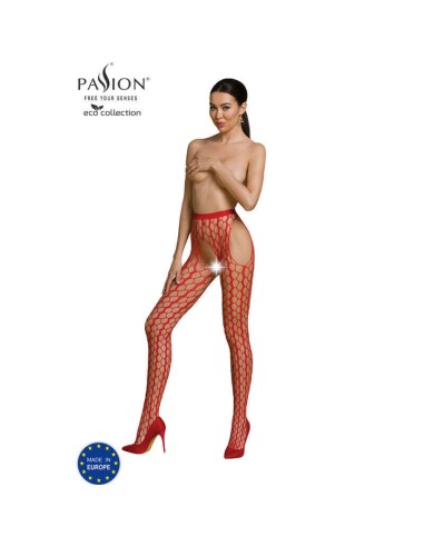 Passion - Eco Collection Bodystocking Eco S007 Rojo