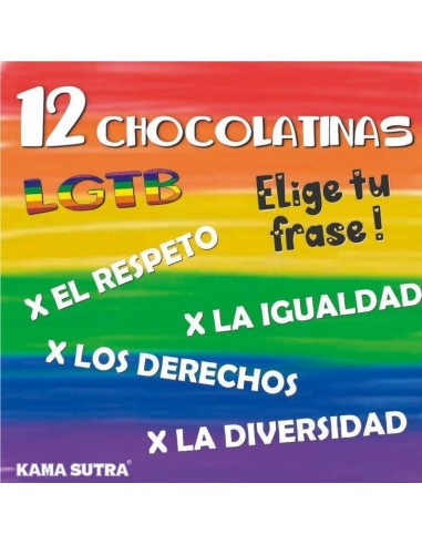 Pride - Caja De 12 Chocolatinas Con La Bandera Lgbt