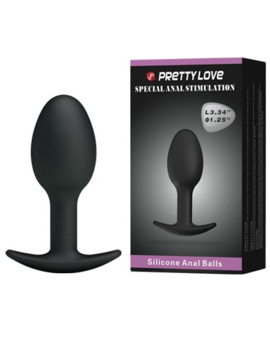 Pretty Love - Plug Anal Silicona 6.5 Cm Negro