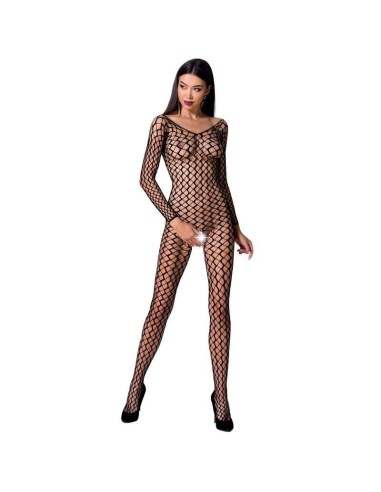 Passion - Woman Bs068 Bodystocking Negro Talla Unica