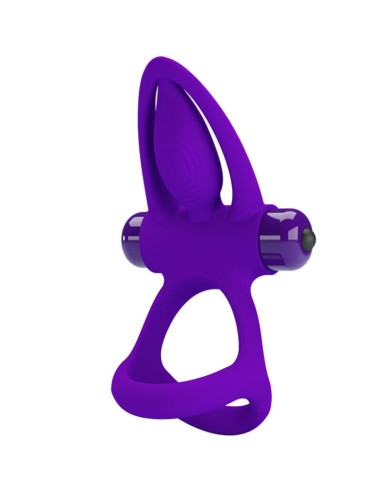 Pretty Love - Anillo Vibrador 10 Vibraciones Silicona Violeta