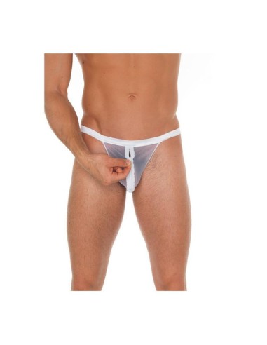 Tanga Con Cremallera Blanco Talla única