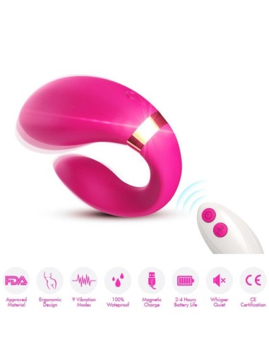 Armony - Crescent Vibrador Pareja Control Remoto Fucsia