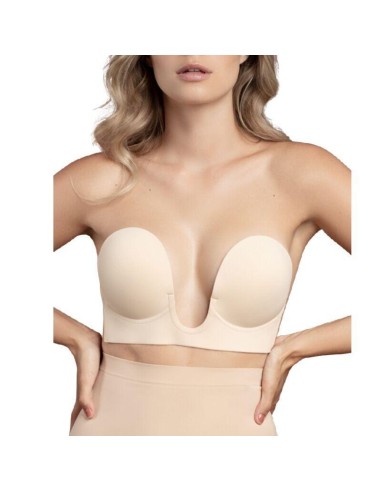 Bye-bra - Sujetador Sin Asas En U Beige Copa E