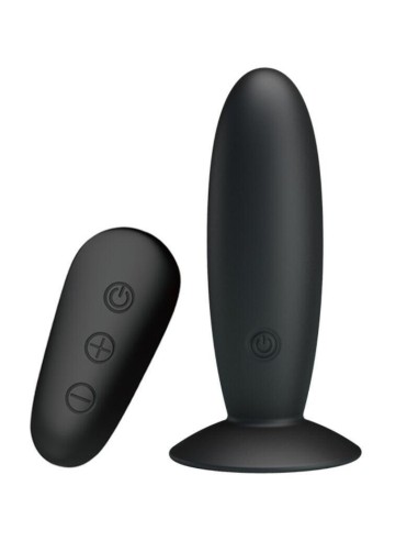 Mr Play - Plug Anal Con Vibracion Negro Control Remoto