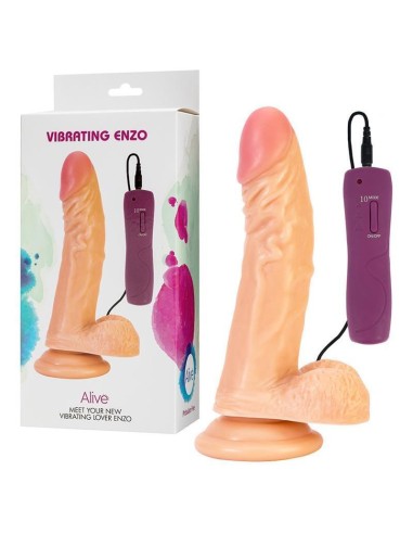 Alive - Enzo Pene Realistico Vibrador 21 Cm