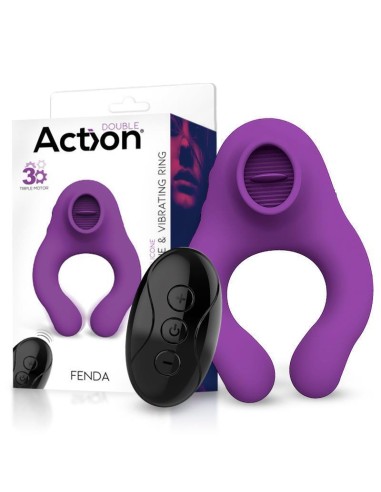 Fenda Anillo Vibrador Con Lengua Estimulador Y Control Remoto 3 Motores Usb Magnético