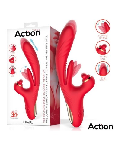 Limbe Vibrador Con Lengua Flip-flap, Bola Percutora Y Up And Down