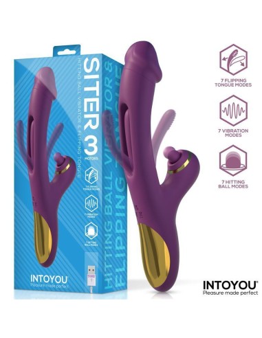 Siter Vibrador Con Lengua Movimiento Flipping Y Bola Golpeteo