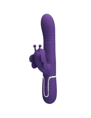 Pretty Love - Vibrador Rabbit Multifunción 4 En 1 Mariposa Morado