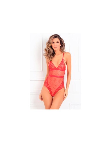 X Marks The Spot Lace Teddy Body Encaje Con Tirantes