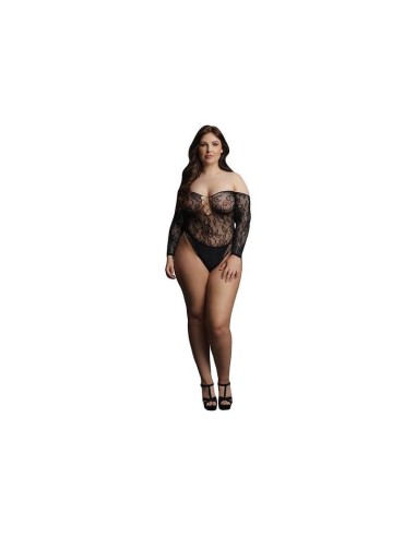 Wonder Rhinestone Bodysuit - Negro