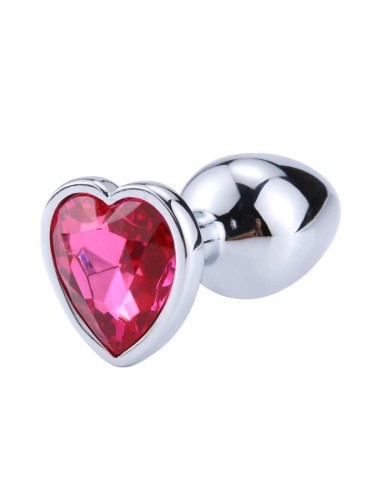 Plug Anal Con Joya De Corazón Rose Coral Talla M