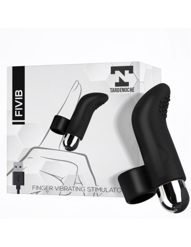 Vibrador Fivib Estimulador De Dedo Usb Silicona Negro