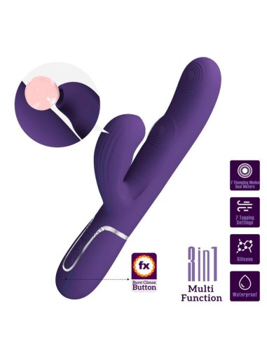 Pretty Love - Perlita Vibrador Punto G 3 En 1 Multifunción Morado