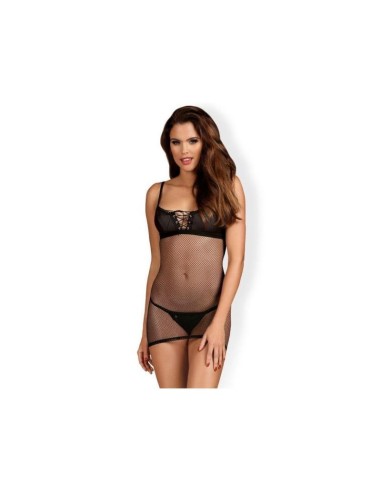 Redella Chemise Y Tanga Negro Talla (interno):s/m