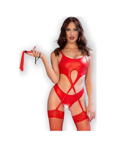 Chilirose - Cr 4625 Set Cuatro Piezas Crotchless Rojo M