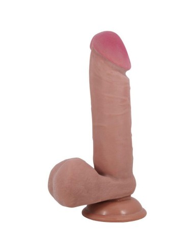 Pretty Love - Sliding Skin Series Dildo Realístico Con Ventosa Piel Deslizante Mulato 20.5 Cm