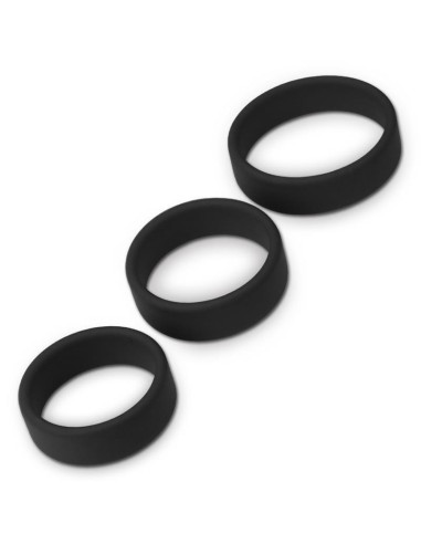 Pack De 3 Anillos Para El Pene Power Ring Negro