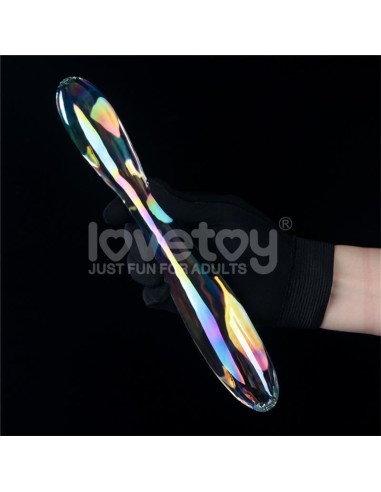 Dildo De Cristal Que Brilla En La Oscuridad Twilight Gleam Double Delight