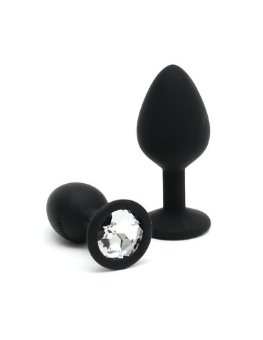 Set De 2 Plugs Con Joya Berlin Negro