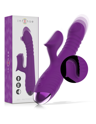 Intense - Iggy Vibrador Multifunción Recargable Up & Down Con Estimulador De Clitoris Morado