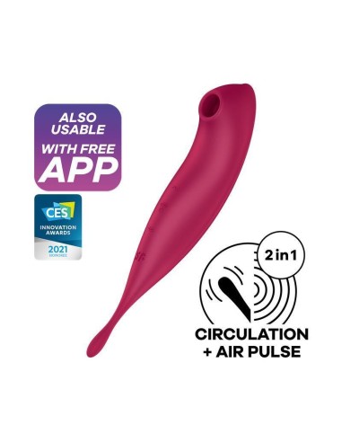 Satisfyer - Twirling Pro Estimulador Y Vibrador Rojo