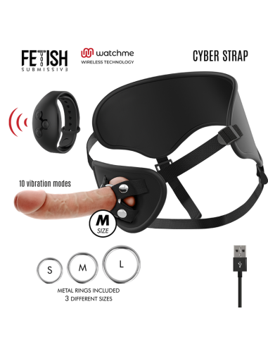 Fetish Submissive Cyber Strap - Arnes Con Dildo Control Remoto Tecnologia Watchme M