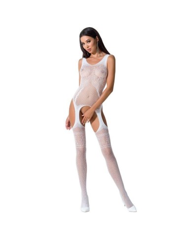 Passion Woman Bs061 Bodystocking Blanco Talla Unica