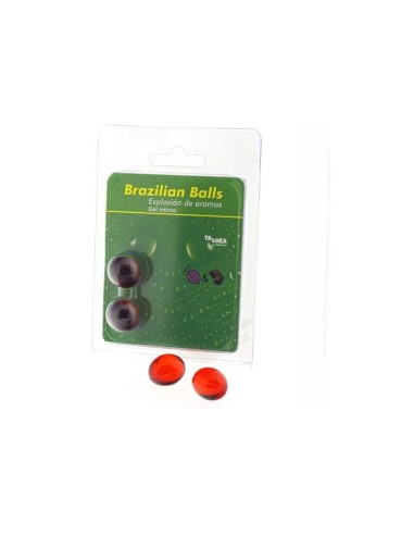 2 Brazilian Balls Explosion De Aromas Gel Intimo- Fresa Y Chocolate